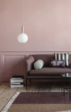 Taklampe Collect Opal Sphere-High Socket - Messing