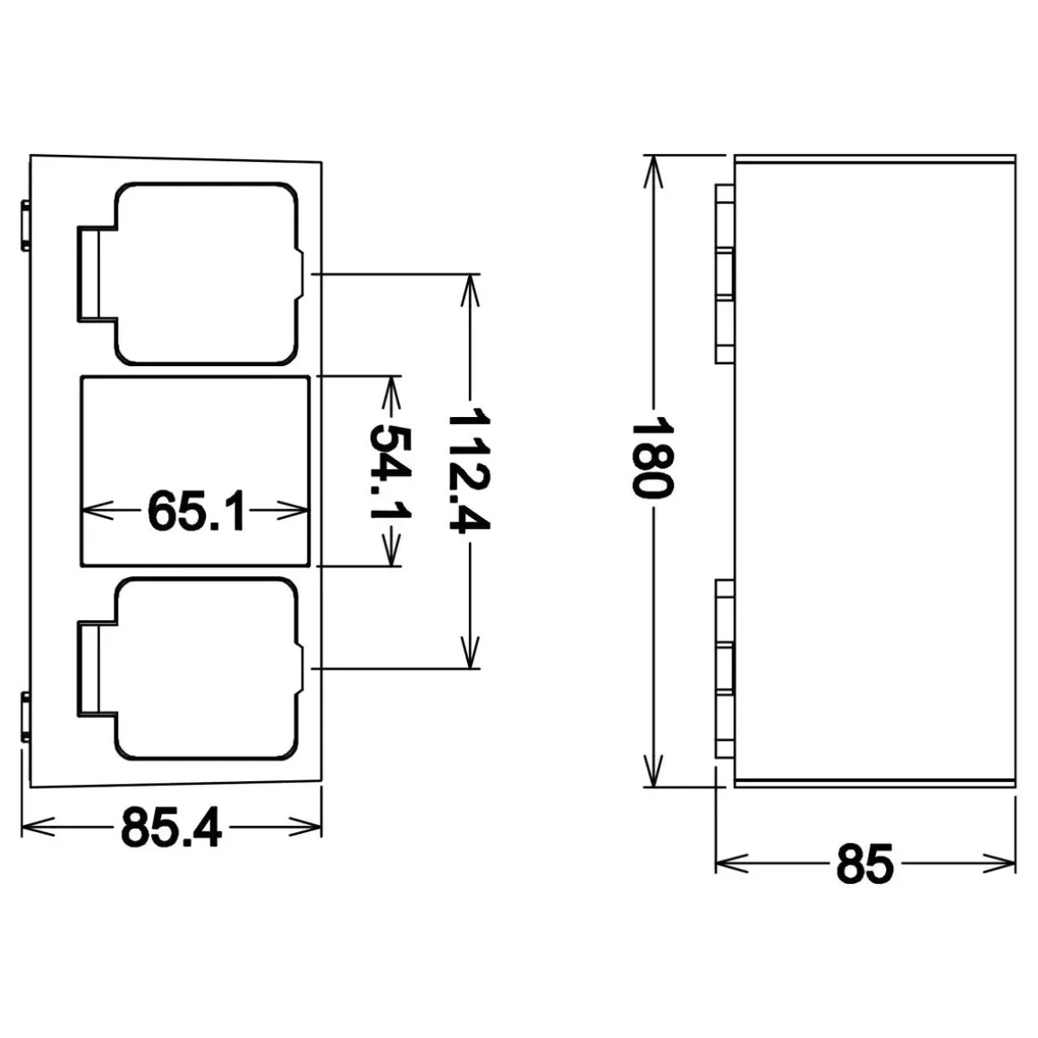 Talos vegglampe utendørs IP54 8W m/dobbel stikkontakt