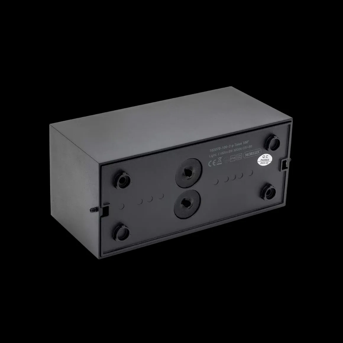 Talos vegglampe utendørs IP54 8W m/dobbel stikkontakt