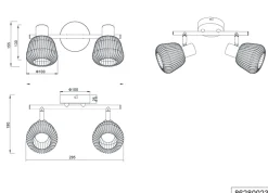 Tarifa taklampe 2-lys