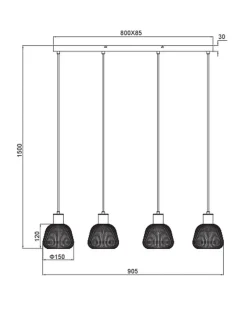Tarifa takpendel 4-lys