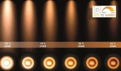 Taylor spot 3 lys IP44 baderom warm to dim 3x5W 2200-3000K