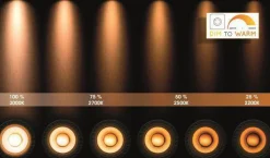 Taylor spot 1 lys IP44 baderom warm to dim 5W 2200-3000K
