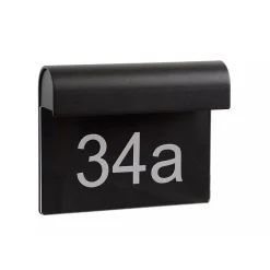 Thesi utendørs vegglampe med husnummer - Svart