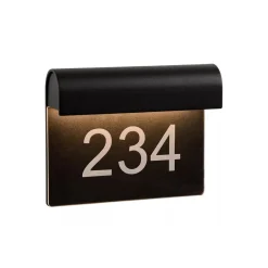 Thesi utendørs vegglampe med husnummer - Svart