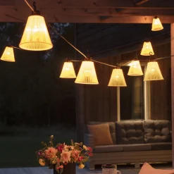 Tilleggsslynge 10 lys med gule skjermer - Amber