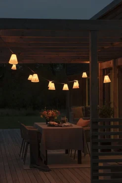 Tilleggsslynge 10 lys med gule skjermer - Amber