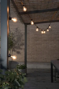 Tilleggsslynge 10 lys med tykk ledning, utskiftbar - Amber