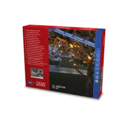 Tilleggsslynge 10 lys med tykk ledning, utskiftbar - Amber