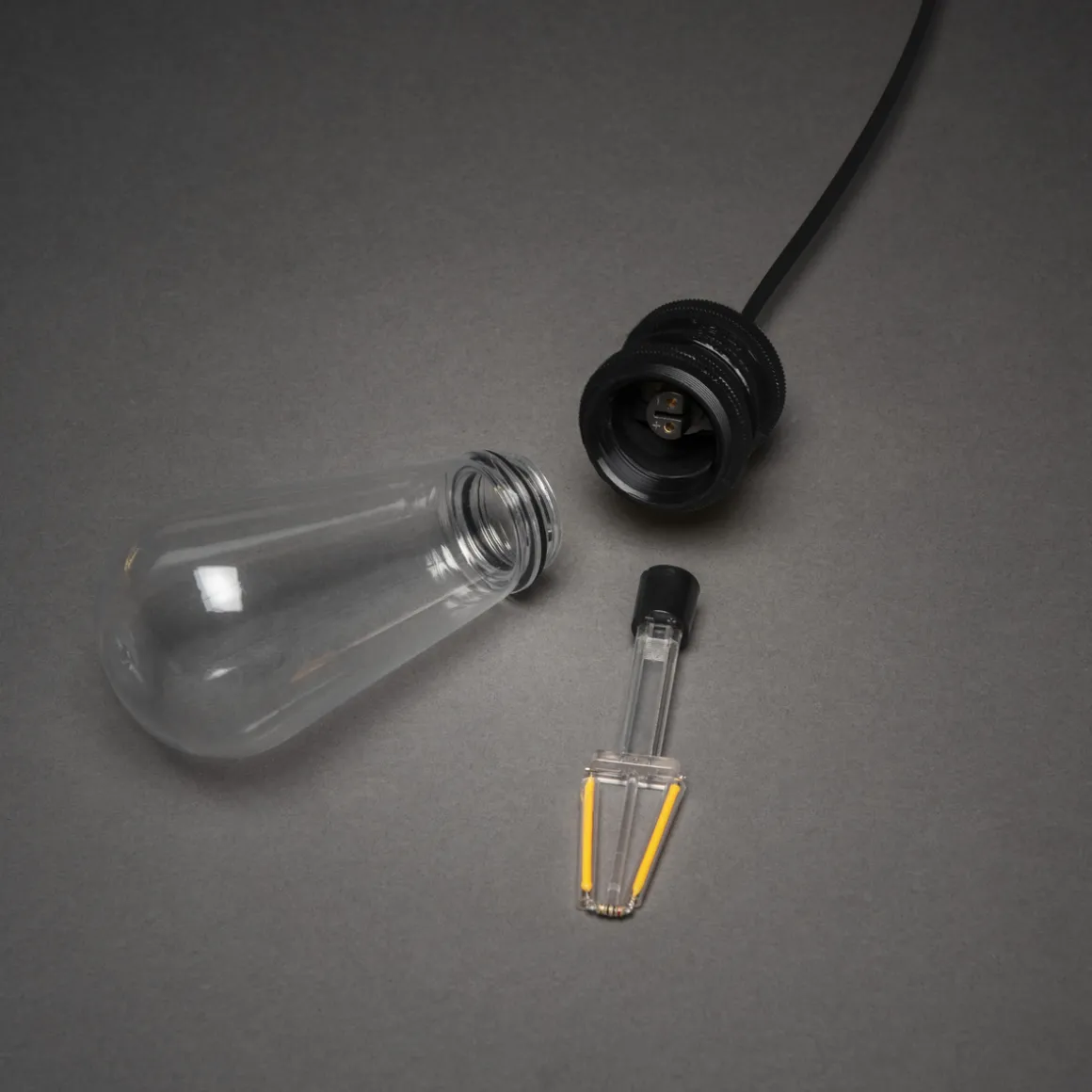 Tilleggsslynge 10 lys nedhengt utskiftbar - Amber