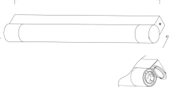 Titan 40 vegglampe for baderom 12W 2700 Kelvin IP44 m/stikkontakt - Dimbar