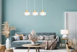 Torin trippel takpendel - Hvit/Tre