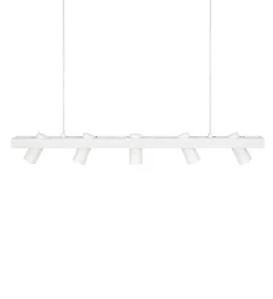 Torino pendel 5 lys - Hvit - Hvit