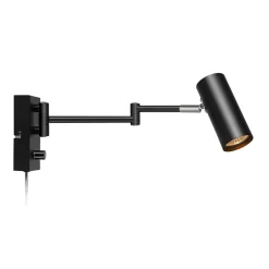 Torino vegglampe - Svart - Svart