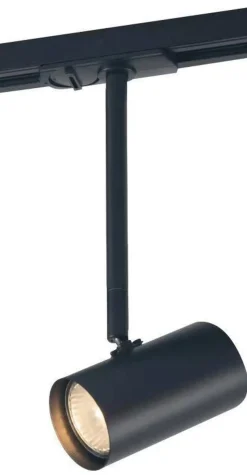 Trackline Jazz lang enkel spot for skinne - Svart