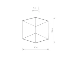 Triangles vegglampe opp/ned lys utendørs IP54 2x5W 3000K - Svart