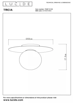 Tricia taklampe 25 cm