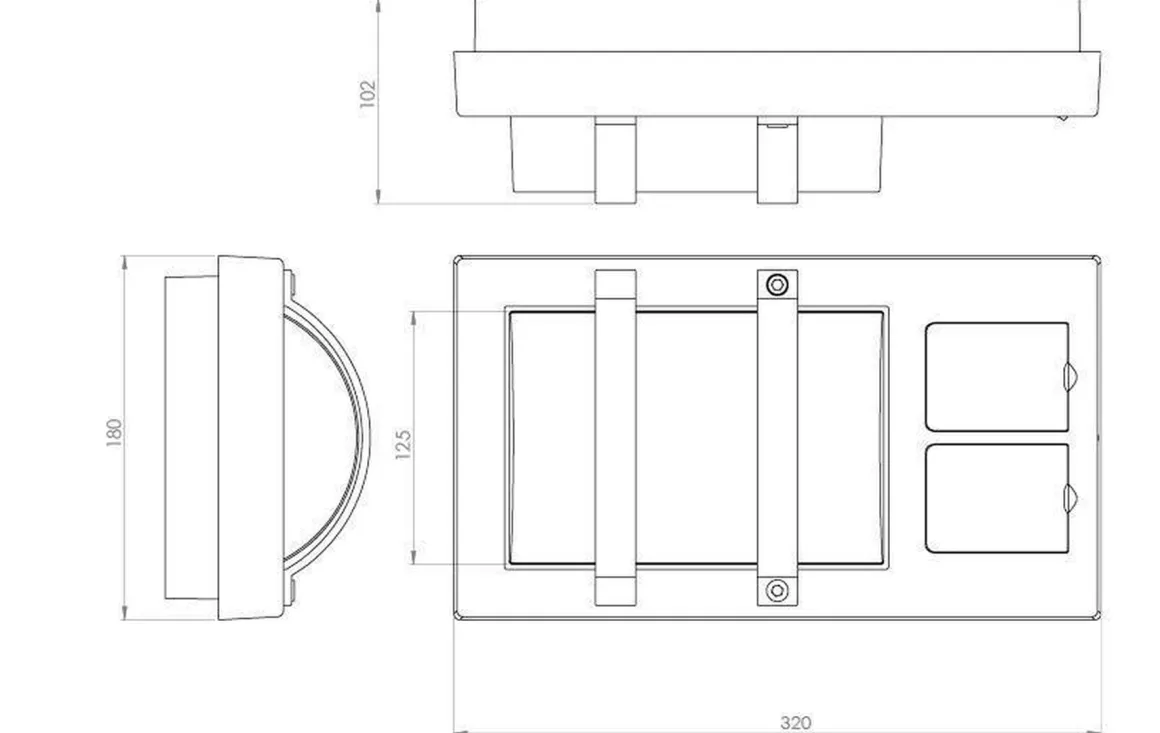 Trio Socket Grafitt 11W LED 3000K Ra>80 m/stikkontakt