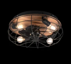 Trondheim takvifte 4 lys m/fjernkontroll - Svart/Trefarget