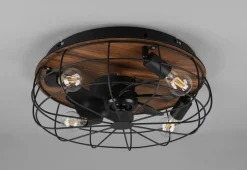 Trondheim takvifte 4 lys m/fjernkontroll - Svart/Trefarget