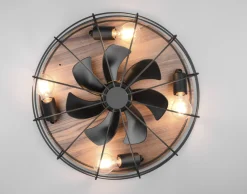 Trondheim takvifte 4 lys m/fjernkontroll - Svart/Trefarget