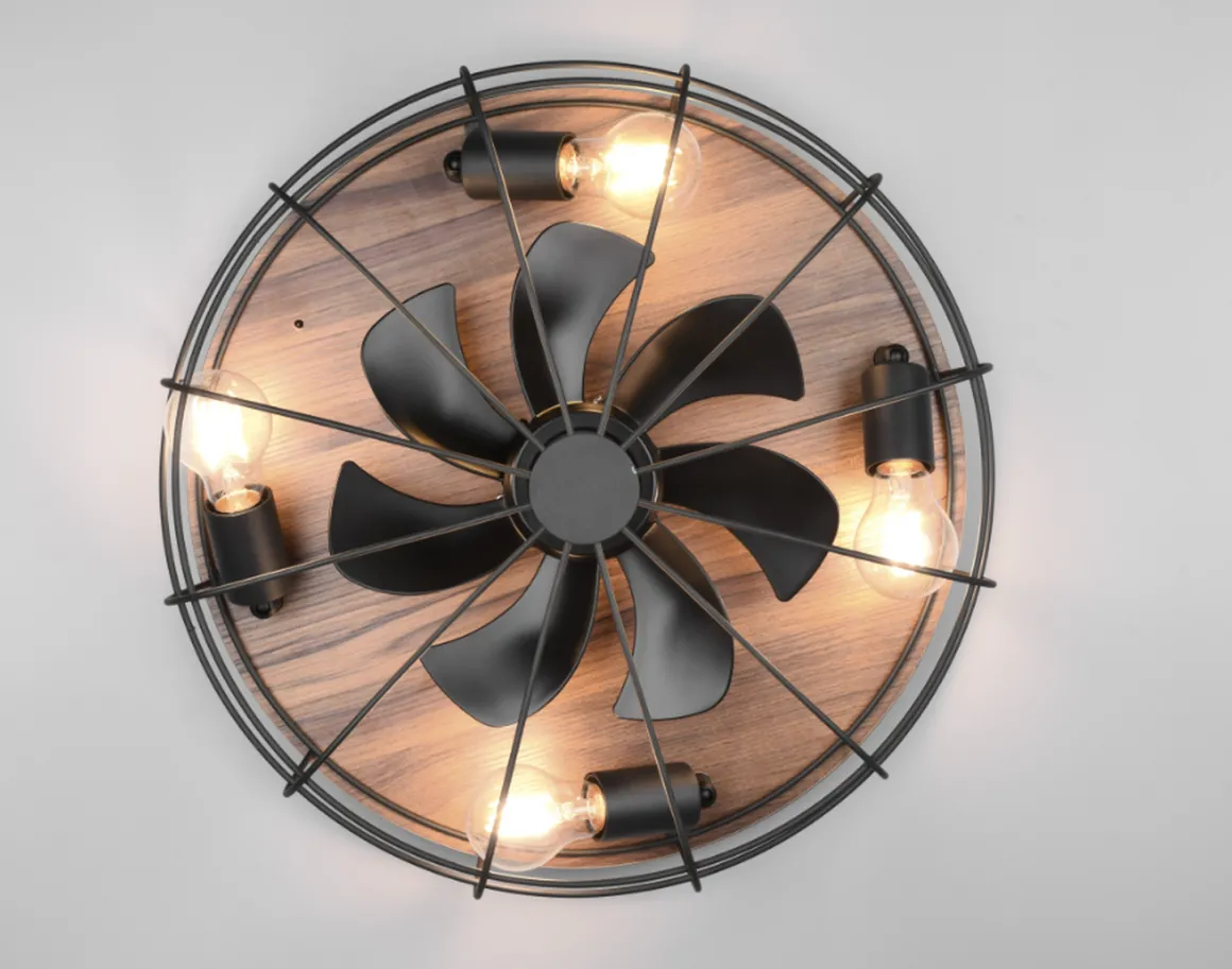 Trondheim takvifte 4 lys m/fjernkontroll - Svart/Trefarget