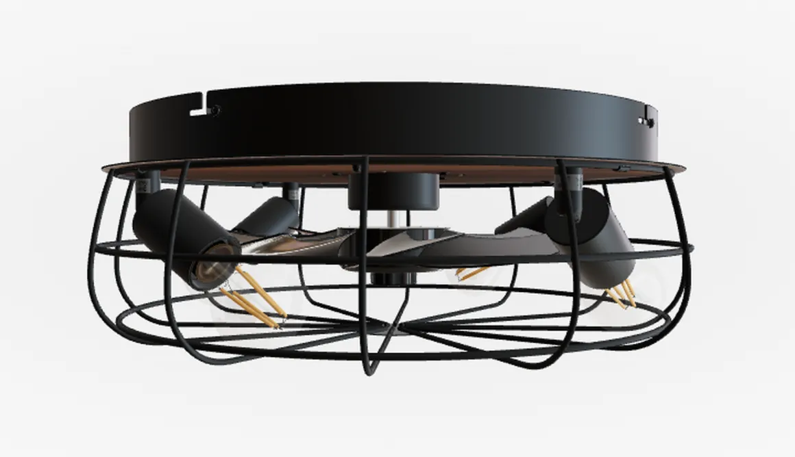 Trondheim takvifte 4 lys m/fjernkontroll - Svart/Trefarget