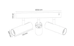 Tube Micro Trio taklampe 2700K dimbar