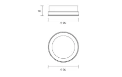 Tube mini Gull Ø59mm Baffel - Gullfarget
