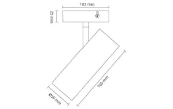 Tube Mini S takspot 17W LED 2700K