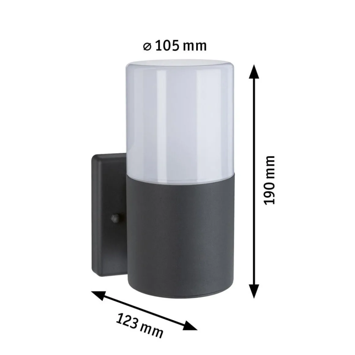 Tube vegglampe utendørs IP44