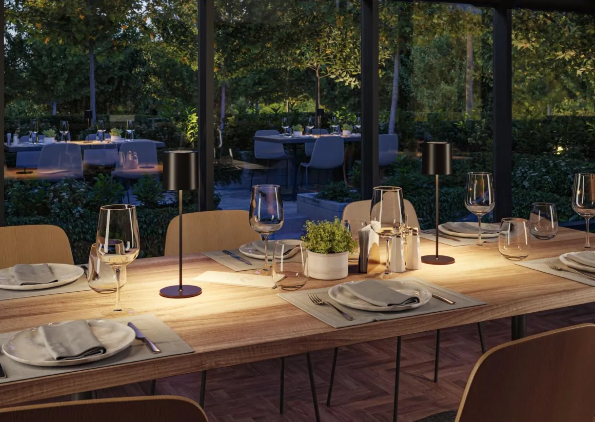 Tuni portabel bordlampe oppladbar 2,8W 2700 Kelvin IP44