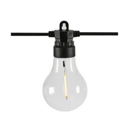 Unite 12 Lysslynge 5 meter med 10 lys 3,6W 2700 Kelvin utendørs IP44 - Utbyggbar - Svart