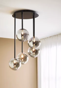 Universe taklampe - Røykfarget glass - Røyk