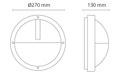 Uno vegglampe 11,5W LED 3000K IP65 Dimbar