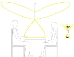 Valentina takpendel 152 cm opp/ned lys 2700 Kelvin