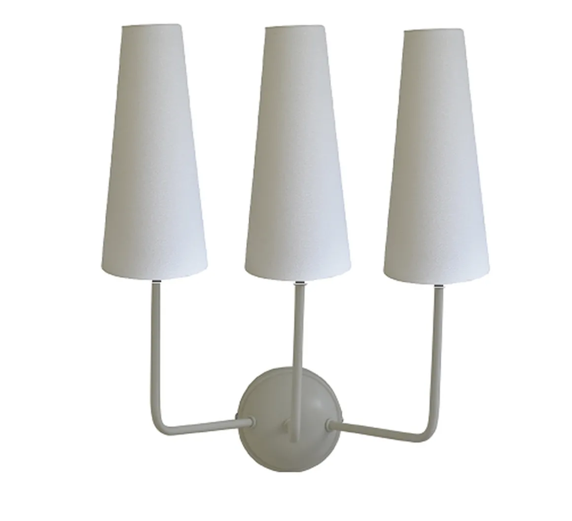 Valentina vegglampe med lampeskjermer - Sand/Hvit