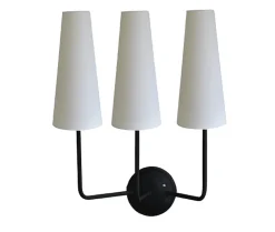 Valentina vegglampe med lampeskjermer - Svart/Hvit