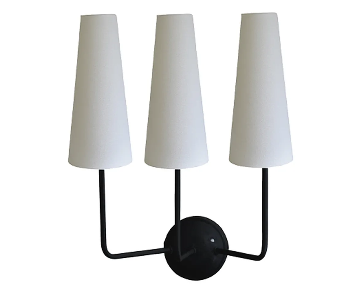 Valentina vegglampe med lampeskjermer - Svart/Hvit