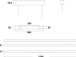 Vanessa takpendel 128 cm opp/ned lys 2700 Kelvin