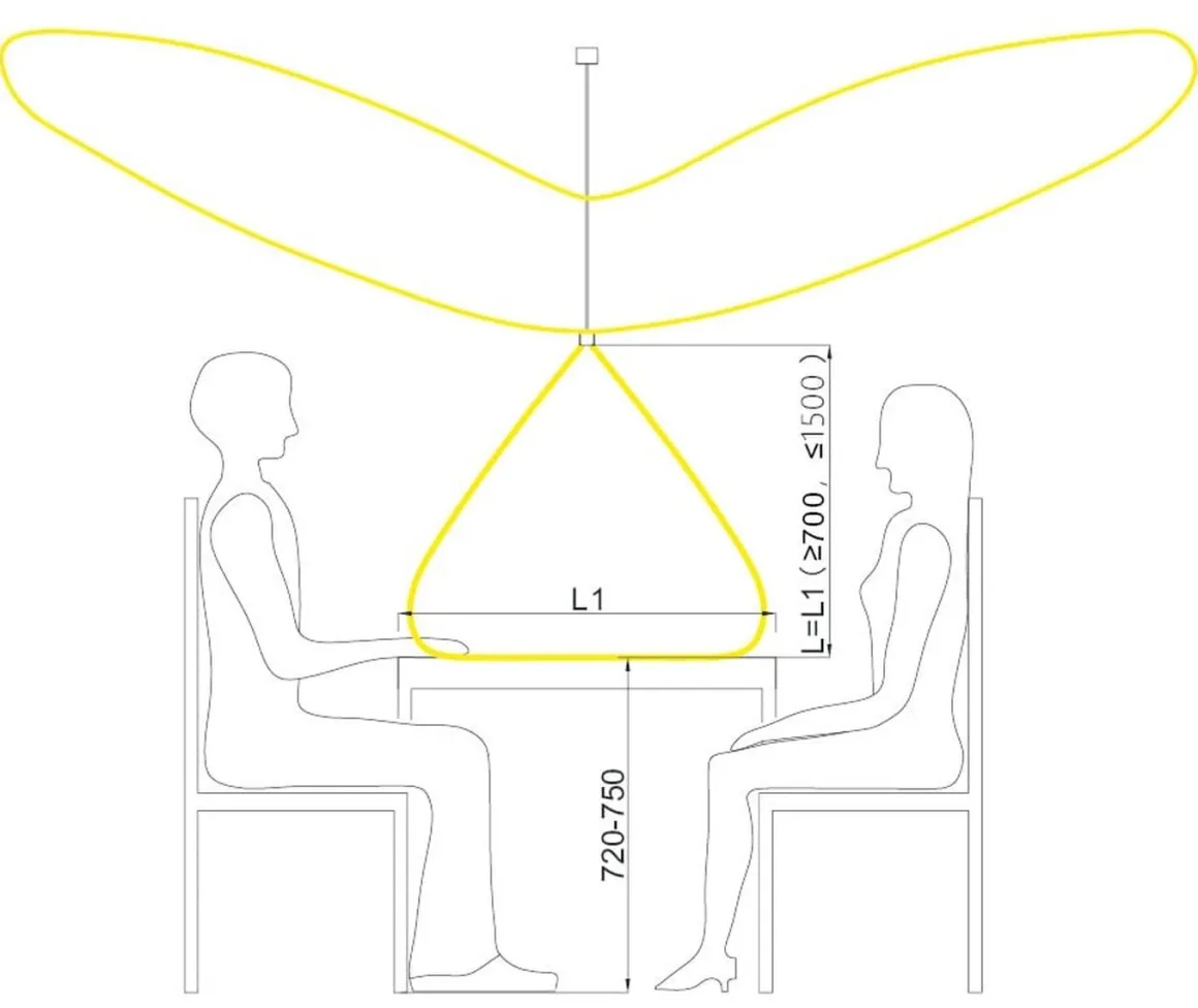 Vanessa takpendel 128 cm opp/ned lys 2700 Kelvin
