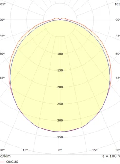View vegglampe baderom 46 cm 2700K 16W IP44 m/Stikkontakt