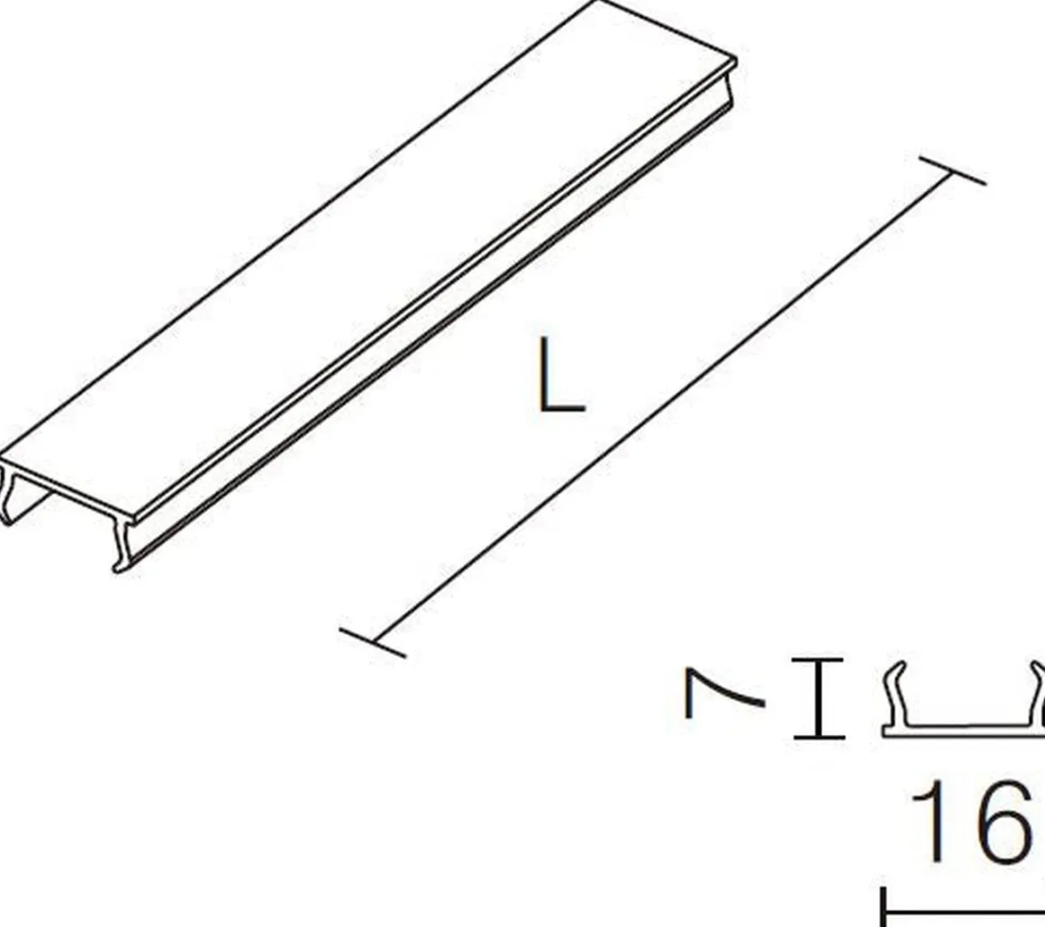 Vox dekklist til skinne 1 meter - Pure White