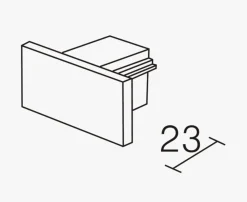 Vox endestykke 1 stk - Svart