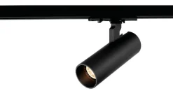 Vox Ezra spotskinne 5 spotter 2 meter 5x10W 3000K dimbar RA90 - Svart