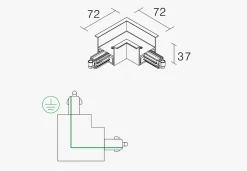 Vox L high innfelt vinkelskjøt O, Hvit