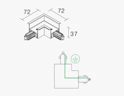 Vox L high innfelt vinkelskjøt i, Hvit