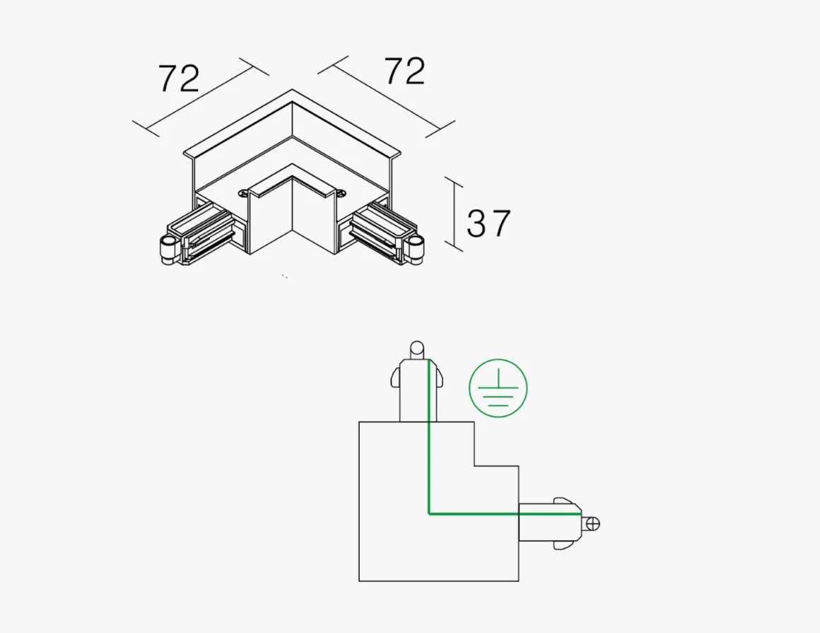 Vox L high innfelt vinkelskjøt i, Hvit