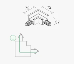 Vox L high innfelt vinkelskjøt O, svart