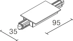 Vox recessed for innfelling senterkobling - Hvit